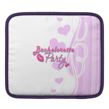 pink lips cherries bachelorette party bridal sleeve for iPads