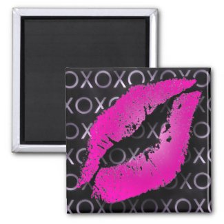 Pink Lips Magnet zazzle_magnet
