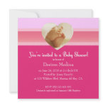 Pink Little Feet Baby Shower for Baby Girl Custom Invitation