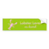 Pink Lobster Lover Bumpersticker by SBCSTUDIO Pink Lobster Lover Bumpersticker