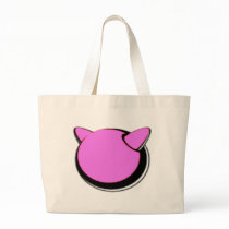 pink logo tote bag