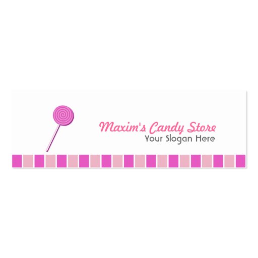 Pink Lollypop Business Cards (front side)