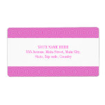 Pink Lollypop Pattern Personalized Shipping Label