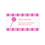 Pink Lollypop Personalized Address Labels