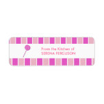Pink Lollypop Return Address Label