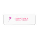 Pink Lollypop Return Address Labels