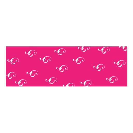 Pink Longlinebra - Skinny Business Card Templates (back side)