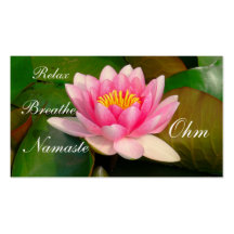 Pink Lotus Blossom, Large, Photog. Business Card f