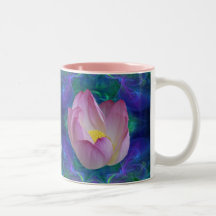 Pink lotus flower and meaning mugs