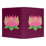 Pink Lotus Flower Vinyl Binders