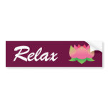 Pink Lotus Flower Bumper Sticker