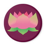 Pink Lotus Flower Refrigerator Magnet