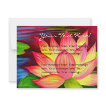 Pink Lotus Flower Painting Invitation