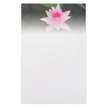 Pink Lotus Flower Stationery Design