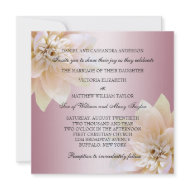 Pink Lotus Flower Wedding invitation