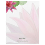 Pink Lotus Letterhead Linen  Stationery