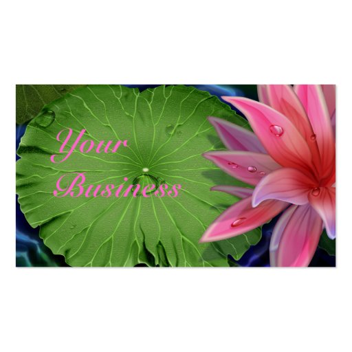 Pink Lotus Standard Business Card (front side)