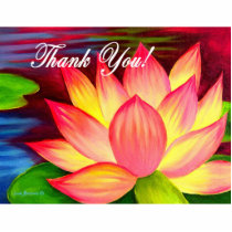 Pink Lotus Water Lily Flower Thank You - Multi photo sculptures