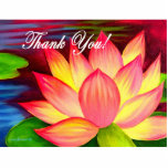 Pink Lotus Water Lily Flower Thank You - Multi Cut Out