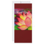 Pink Lotus Water Lily Flower Thank You - Multi Customized Rack Card
