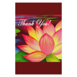 Pink Lotus Water Lily Flower Thank You - Multi Personalized Stationery