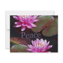 Pink Lotus with Peace invitations