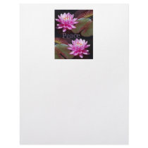 Pink Lotus with Peace letterhead
