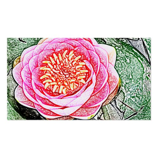 Pink Lotus - Yoga Business Cards (front side)