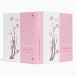 Pink Love Birds Spring Flowers Baby Album 3 Ring Binder