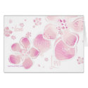 Pink Love Blossoms Card card