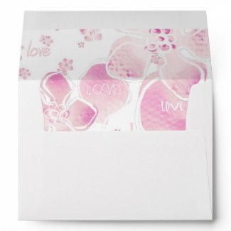 Pink Love Blossoms Envelope envelope