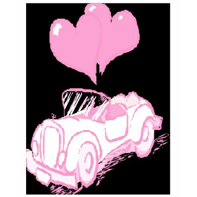 Pink Love Car T-Shirt by dizzypixels