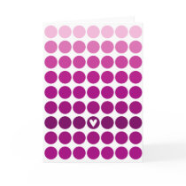 pink love dots card
