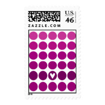 pink love dots postage postage