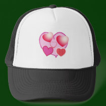 Pink Love Expression - Hearts hats by doonagiri Pink Love Expression - Hearts hats