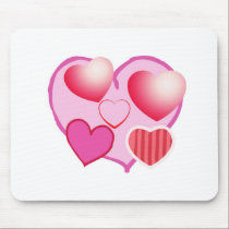 Pink Love Expression - Hearts mousepads by doonagiri Pink Love Expression - Hearts mousepads