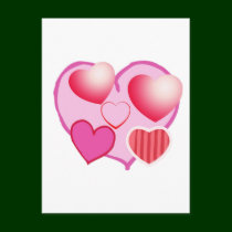 Pink Love Expression - Hearts postcards by doonagiri Pink Love Expression - Hearts postcards