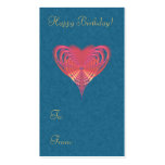 Pink Love Gift Tag Business Card Template
