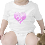 Pink Love Heart Baby Bodysuit