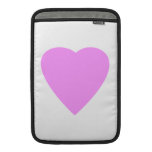 Pink love heart on white. MacBook air sleeves