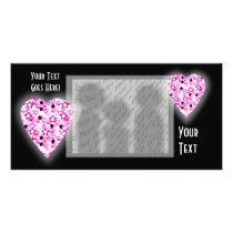 Pink Love Heart! Playing Card Pattern! photo cards by PsyborgAli Pink Love Heart! Playing Card Pattern! photo cards