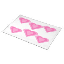 Pink Love Hearts Place Mat