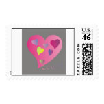 Pink Love Hearts stamps Pink Love Hearts stamps