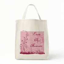 Pink Love Is Forever Grunge Design bags