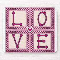 Pink Love mousepads