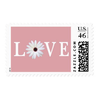 Pink Love Postage Stamps
