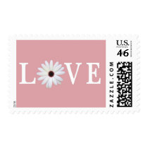 Pink Love postage stamps