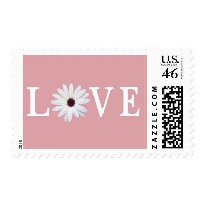Pink Love postage stamps