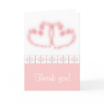 Pink Loving Hearts Thank You Card Pink Loving Hearts Thank You Card
