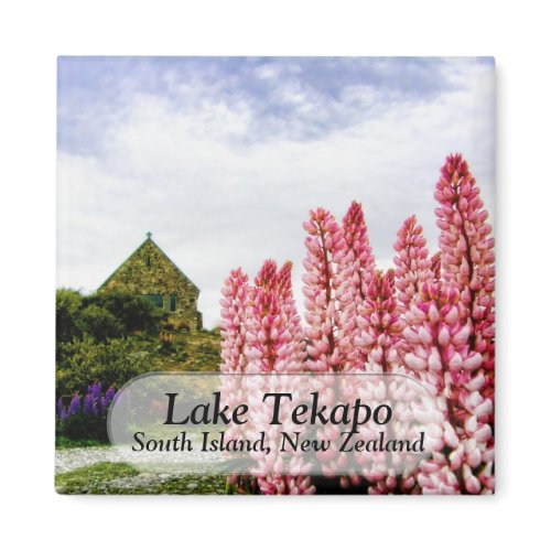 Pink Lupins @ Lake Tekapo New Zealand Magnet magnet